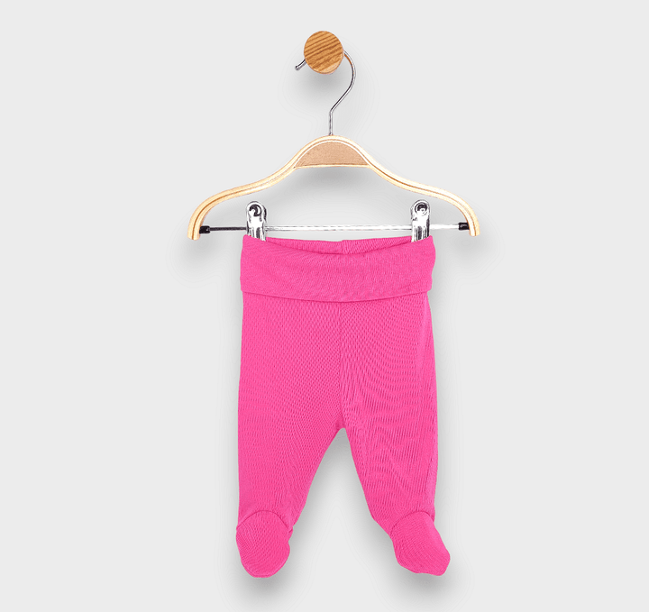 Rainy Set pantaloni cu botosei 3 piese cu talie înaltă 56 - 62 cm. ecru/roz/ciclam