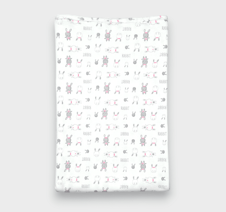 Rainy Scutec de vară pentru bebeluși Iepurași gri 85x85 cm.