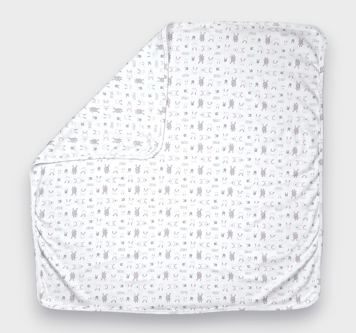 Rainy Scutec de vară pentru bebeluși Iepurași gri 85x85 cm.