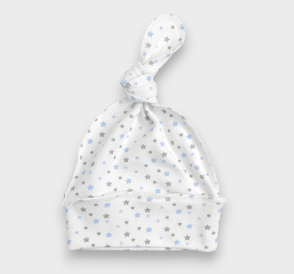 Rainy Mini păturică antistres cu fermoar + căciulă cu stele albastre