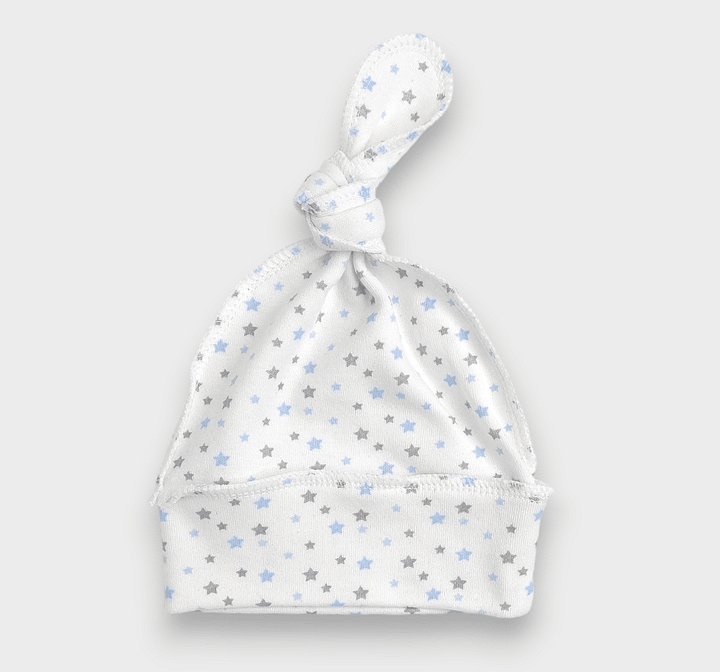 Rainy Mini păturică antistres cu fermoar + căciulă cu stele albastre