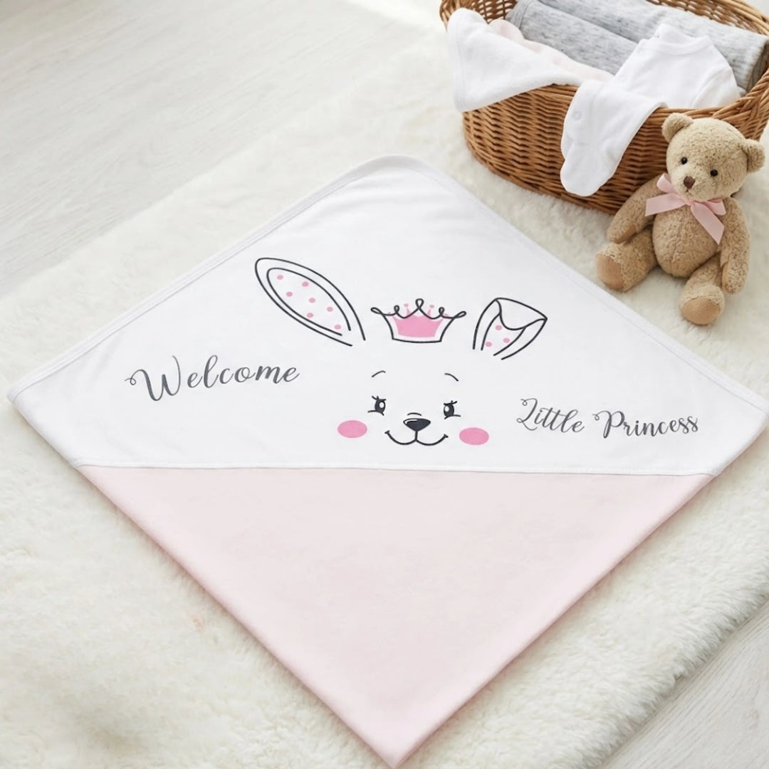 Rainy Păturică pentru bebeluși Welcome little princess 85x85 cm.