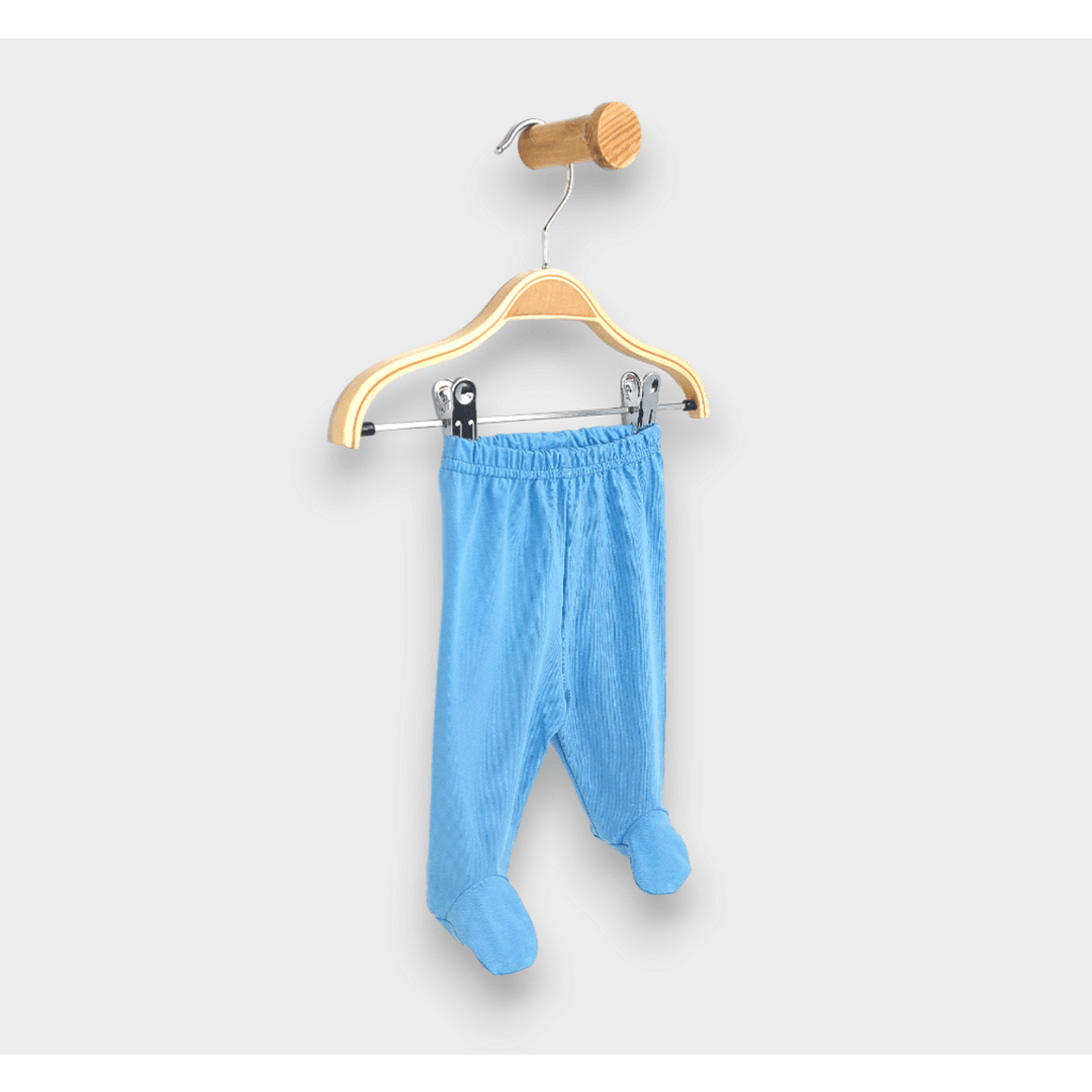 Rainy Pantaloni cu botoșei pentru bebeluși 48 - 62cm. albastru