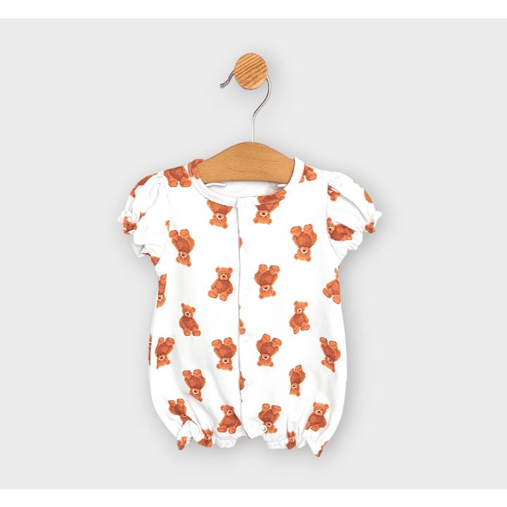 Salopetă pentru bebeluși Rainy Premium Bears cu mâneci scurte, 56-80 cm, pentru fetițe