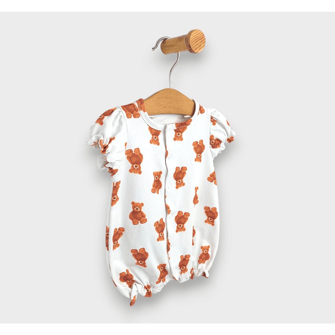 Salopetă pentru bebeluși Rainy Premium Bears cu mâneci scurte, 56-80 cm, pentru fetițe