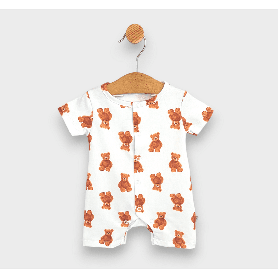 Salopetă pentru bebeluși Rainy Premium Bears cu mânecă scurtă 56-80 cm.