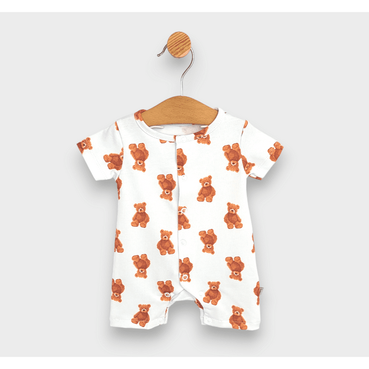 Salopetă pentru bebeluși Rainy Premium Bears cu mânecă scurtă 56-80 cm.