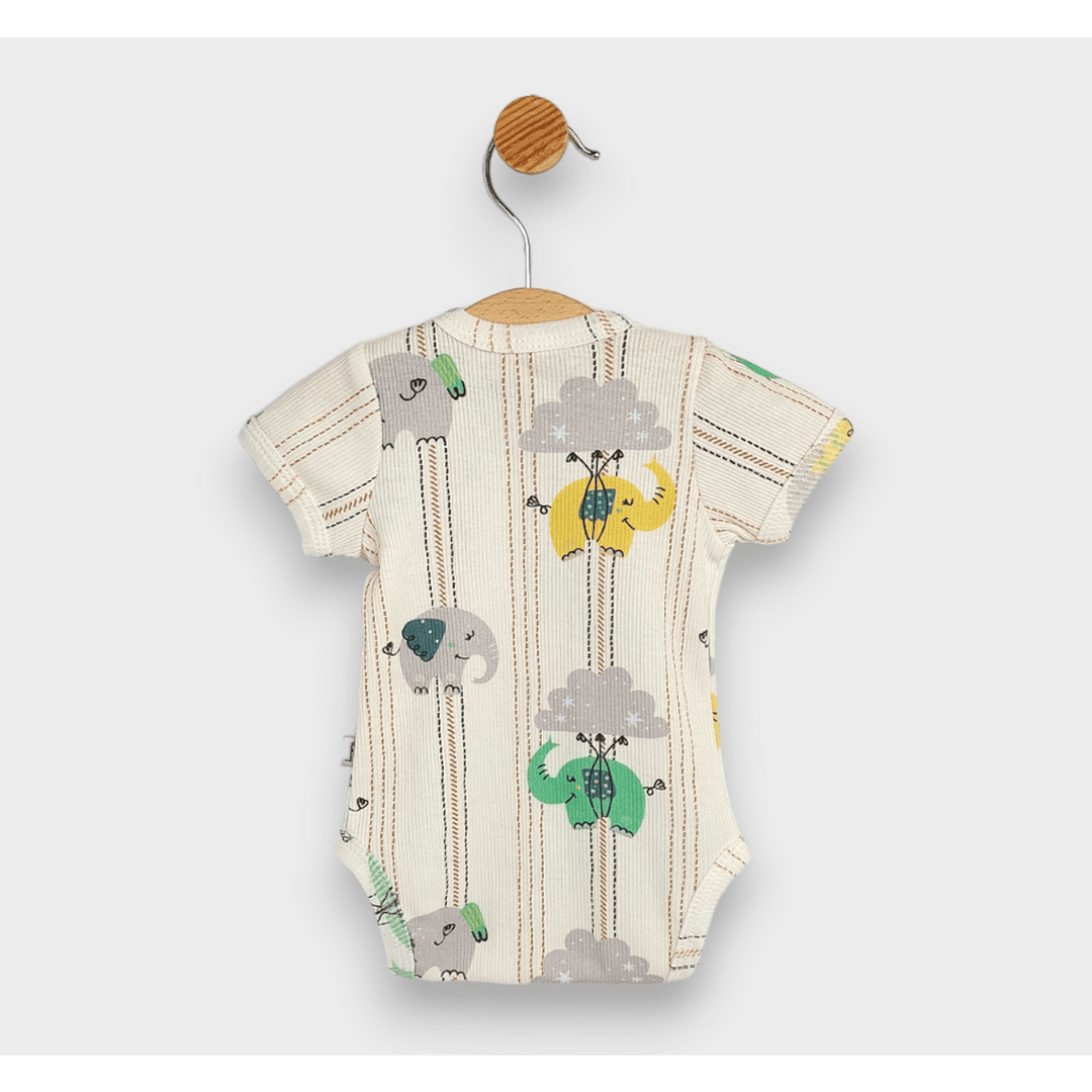 Rainy Premium Body bebeluș cu închidere frontală mânecă scurtă 48 - 80cm. verde