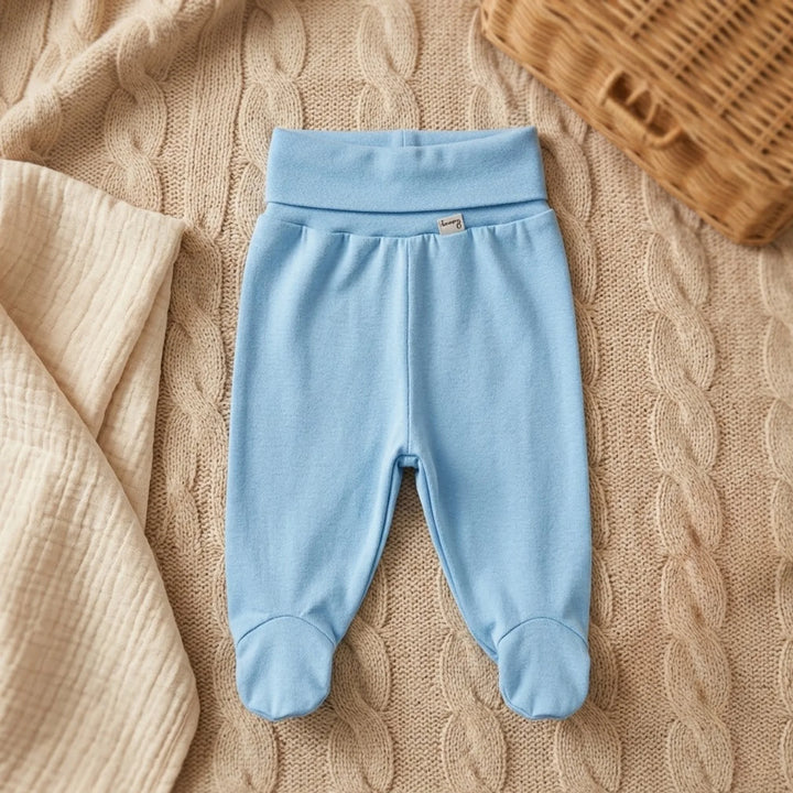 Rainy Pantalonași cu botoșei pentru bebeluși cu talie pliabilă 48 - 74 cm, albastru ocean