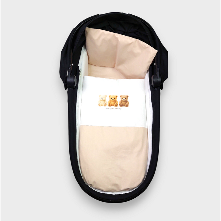 Rainy Set de lenjerie de pat pentru cărucior, 5 piese, Basic Love you bearly