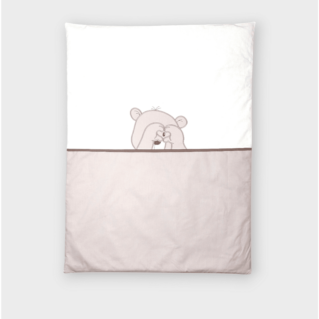 Rainy Set de lenjerie de pat pentru cărucior 5 piese Lux Love Bear Vară