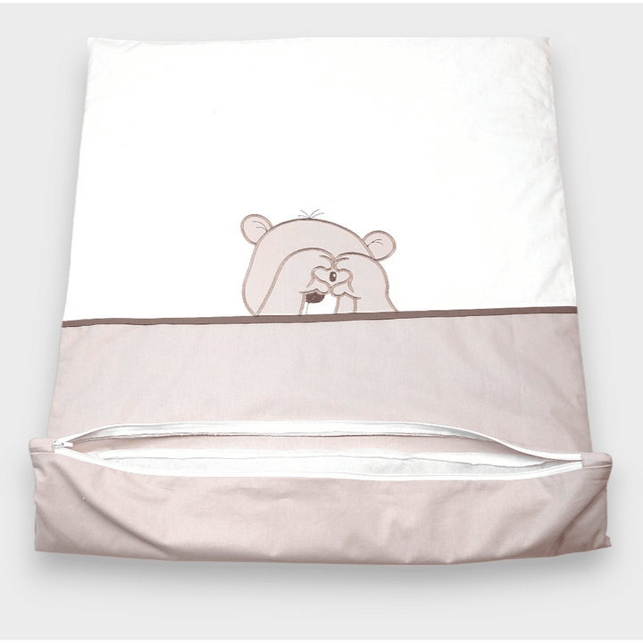 Rainy Set de lenjerie de pat pentru cărucior 5 piese Lux Love Bear Vară