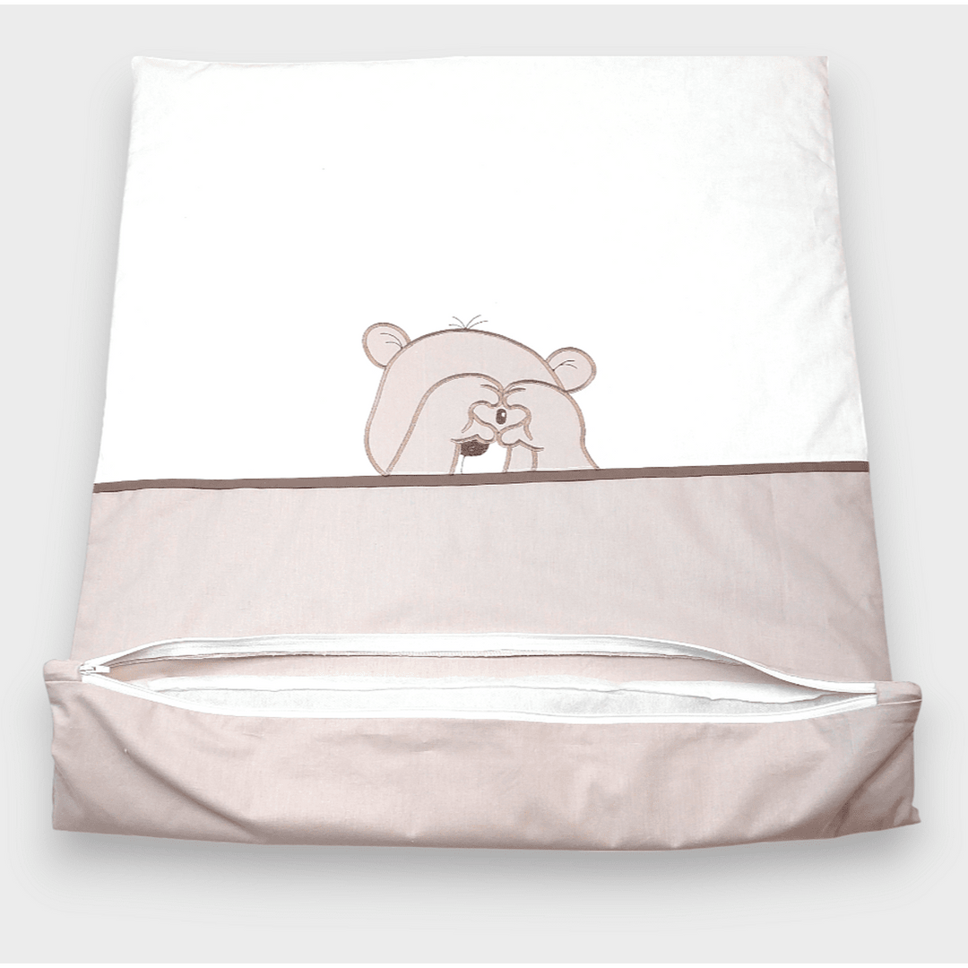 Rainy Set de lenjerie de pat pentru cărucior, 6 piese, Lux Love Bear