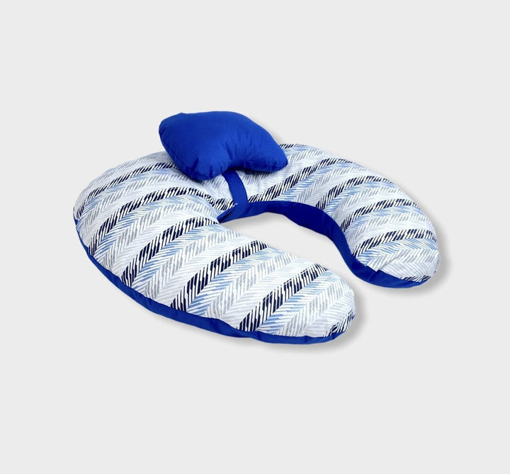 Rainy Pernă pentru alăptare cu perniță detașabilă Dungi albastre